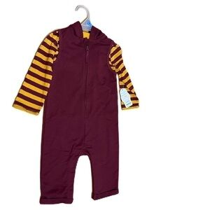 Wonder Nation Jumpsuit Outfit 24 mos NWT Burgundy Gold Harry Potter